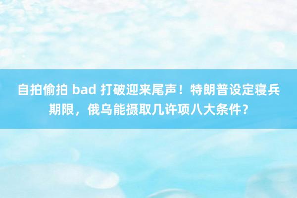 自拍偷拍 bad 打破迎来尾声！特朗普设定寝兵期限，俄乌能摄取几许项八大条件？