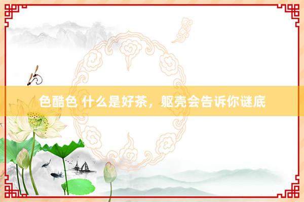 色酷色 什么是好茶，躯壳会告诉你谜底