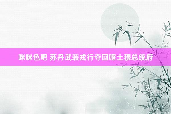 咪咪色吧 苏丹武装戎行夺回喀土穆总统府